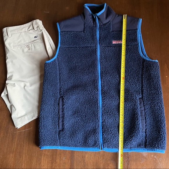 Vineyard Vines Blue Sherpa Shep Zip Up Vest Size 18 XL - Picture 3 of 8